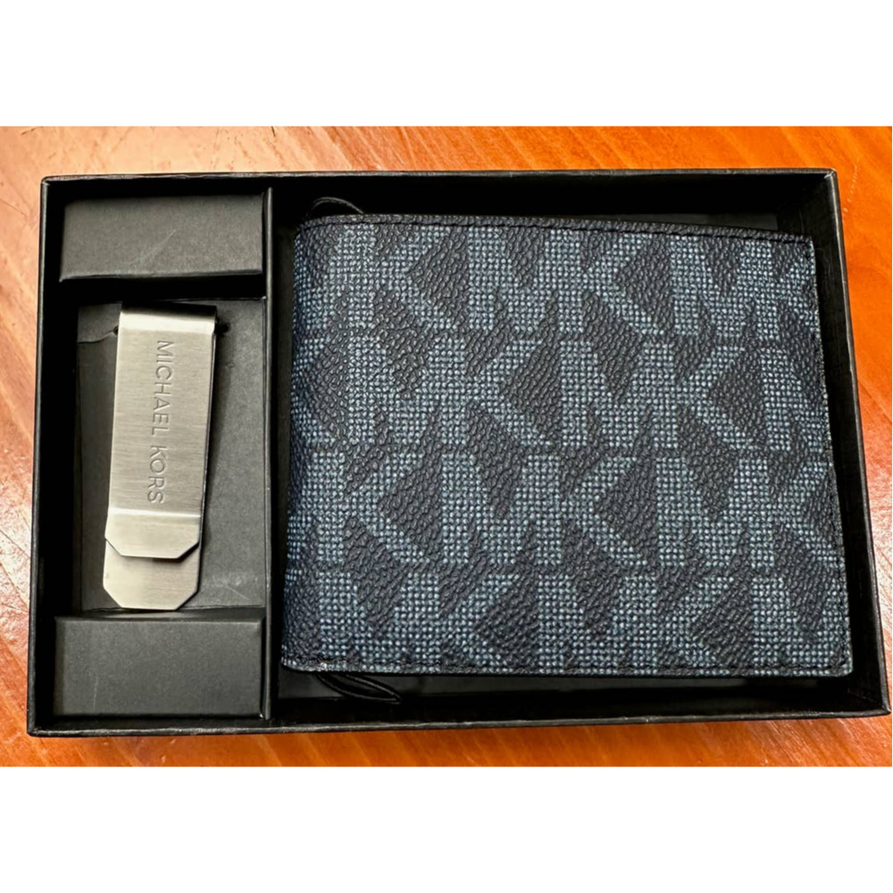 Michael Kors Jet Set Men’s Billfold Wallet & Money Clip Boxed Gift Set - Picture 2 of 7